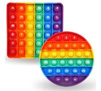 Steemjoey 2 PCS Push and Pop Bubble Fidget Toy, Multiplicación Push Bubble, Juguete Antiestres Sensorial Educativo para Niños y Adultos