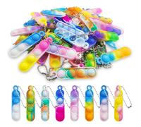 Steemjoey 46 Piezas Pop Fidget It Toys, Silicona Juguete Llavero, Mini Colorido Bubble Juguetes Sensorial, Alivio Estrés Autismo Anxiety Relief Adultos y Infantiles Navidad Cumpleaños Regalos Fiestas