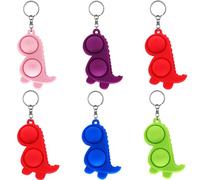 Steemjoey 6 PCS Pop Fidget it Toys, Silicona Fidget Juguete Llavero, Squeeze Pop Bubble Fidget, Juguetes de Descompresión, Juguetes Sensoriales para TDAH, Alivio del Estrés Autismo para Niños Adultos