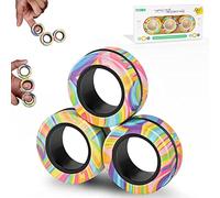 Steemjoey Anillos magnéticos Fidget Toy, Idea ADHD Fidget Toys, Adult Fidget Magnets Juguete Rings para Terapia de Alivio de la ansiedad, Fidget Pack Gran Regalo para Adultos y niños