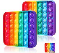 Steemjoey Pop It Fidget Toy, Push Bubble Sensory Explotar Burbujas Silicona Sensorial Juguete Educativo de Matemáticas Juguetes Antiestres Popit para Aliviar el Estrés y la Ansiedad [Al Azar]
