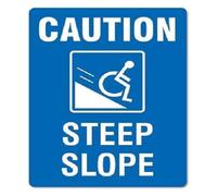 Steep Gradient Slow Down Metal Sign For Mountain Pass 12x8 Inch