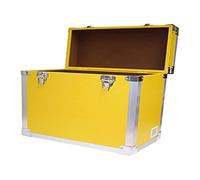 Steepletone - Caja de DJ para LPs y discos de vinilo, 30 x 30 x 20 cm, color amarillo