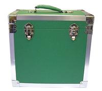 Steepletone - Caja de DJ para LPs y discos de vinilo, 30 x 30 x 20 cm, color verde