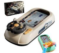 Steer Joy Driving Simulator for Kids, Car Racing Adventure Toy with Steering Wheel, Steering Wheel Toy with Music and Vehicle Sound Effects, Driving Games for Boys Girls Ages 3 and Above (White)