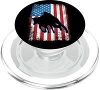 Steer Wrestling USA Flag Roping Rodeo Evento Chute Dogging PopSockets PopGrip para MagSafe