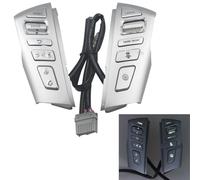 Steering Wheel Control Switch Button 2-Farben Telefonlautstärke Bluetooth-Tempomattasteste/Passend for Nissan Patrol Y62 2012-2018 Multifunktion-Llenkradschalter(Silver (white light))