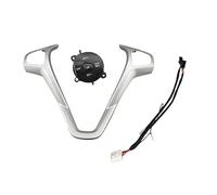 Steering Wheel Control Switch - Kit de cableado para interruptor de control de crucero, botón decorativo para marco de volante, apto para Ford Fiesta MK7 MK8 Ecosport 2013 99E740AA321434(As Shown Blue