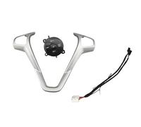 Steering Wheel Control Switch - Kit de cableado para interruptor de control de crucero, botón decorativo para marco de volante, apto para Ford Fiesta MK7 MK8 Ecosport 2013 99E740AA321434 (As Shown Red