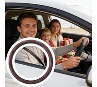 Steering Wheel Cover - Breathable Moisture Wicking Non Slip Grip, Elastic Universal Fit Interior Accessory Effortless Installation | Trailer RV Automotive Sedan Pickup Tractor Truck ATV Use