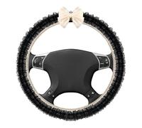 Steering Wheel Covers for Women - Lace Bowknot Cute Non Slip Grip, 15in Car Steering Wheel Protector, Girly Ribbon Auto Helm Wrap | Vehicle Handle Glove for Women Girls Daily Commuting Long Trip RV