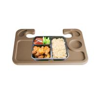 Steering Wheel Desk & Car Seat Tray | 16.5x11x0.8 Inch, PE Material, Black | 2 In 1, Portable, Universal Fit | Eating Laptop Tablet Stand For Truck SUV RV, Road Trip Essential