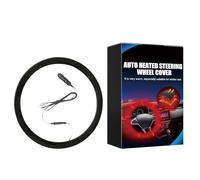 Steering Wheel Heater + Quick Warm Up, Anti-Skid, Comfortable Material + 12V Heated Car Steering Wheel Protector Cover For SUV Truck Auto Winter Driving, Cold Weather Safety + Acces