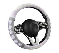 Steering Wheel Protector 3D Pattern Steering Wheel Cover Universal 14.5-15 Inch Anti-Slip and Wear-Resistant, Universal For All Seasons Steering Wheel Covers(Light Green)(Lavender)