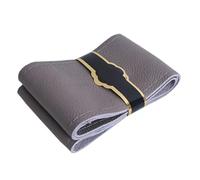 Steering Wheel Protector Universal Car Steering Wheel Cover Anti-Slip 38cm Leather Steering-Wheel Braid DIY Stitch On Wrap Hand Sewing Steering Wheel Covers(Gray)(Gray)