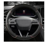 Steering Wheel Protege Para Asiento Para Leon MK1 MK2 MK3 MK4 1999~2020 1M 1P 5F KL1 KL8 5F FR Protector Cuero PU Para Volante Coche Fundas Volante Coche(O shape Coffee)