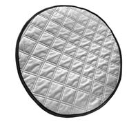 Steering Wheel Shade - Aluminum Foil 43 cm, Car Sunblock Cover, Reflective | Universal, Vehicle Heat Shield, UV Interior Guard For Summer Driving, Automotive SUV And RV, Camping, Daily Travel