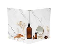Steeviuzj 3 fondos fotográficos de doble cara, 60 x 60 cm, PVC, fondo fotográfico ligero blanco y mármol, tablas de fotografía impermeables con 3 botones de presión para productos de alimentos, joyas