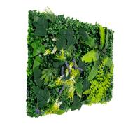 Steeviuzj 6 plantas de pared artificiales, 60 x 40 cm, plástico para pared, 3D, resistente al agua y a los rayos UV, seto artificial para restaurantes, porches, paredes de bienvenida, verde
