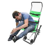 Steeviuzj Escalera Silla de ruedas para adultos, elevador de escaleras portátil con cinturones de seguridad y ruedas, plegable de transporte manual, silla de escalera para ambulancias, bomberos (verde
