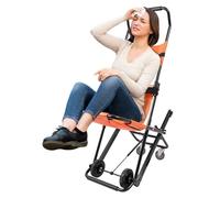 Steeviuzj Escalera Silla de ruedas para adultos, elevador de escaleras portátil con cinturones de seguridad y ruedas, plegable de transporte manual, silla de escalera para ambulancias, bomberos