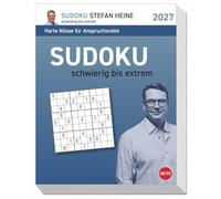 Stefan Heine Sudoku schwierig xtrem Tagesabreißkalender 2027: Knifflige Zahlenrätsel für Geübte mit Lösung. Tischkalender mit Denksport für jeden Tag. Schwere Sudoku für Profis mit Anspruch