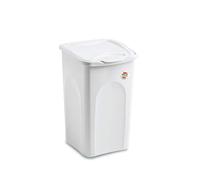 Stefanplast 1 Cesto para la Colada línea Primavera Cerrado, 25 l, Blanco, cm 28x35x40h