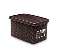 Stefanplast 2075887 Elegancia Mocha Plastic Storage Box 19 x 29 x 16 cm