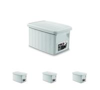 Stefanplast 2075890 Elegancia Caja de Almacenamiento con Soporte de plástico Antes Blanco 19 x 29 x 16 cm (Paquete de 4)