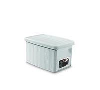 Stefanplast 2075890 Elegancia Caja de Almacenamiento con Soporte de plástico Antes Blanco 19 x 29 x 16 cm