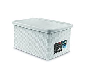 Stefanplast 2075895 Caja de Almacenamiento, Plástico, Blanco 29 x 39 x 21 cm