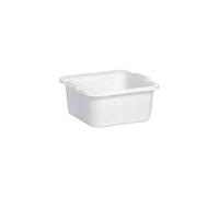 Stefanplast Barreño cuadrado de polietileno, blanco, 30 cm, polietileno
