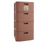 Stefanplast Cajonera Domus Mueble 4 Cajones Plástico Moderno Hecho En Italia