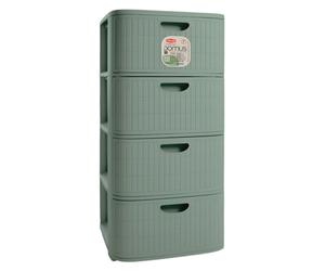 Stefanplast Cajonera Domus Mueble 4 Cajones Plástico Moderno Hecho En Italia