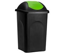Stefanplast Cubo de Basura 60L con Tapa Basurero Cocina Separación de Residuos Reciclaje 68x41x41cm