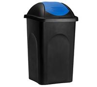 Stefanplast Cubo de Basura 60L con Tapa Basurero Cocina Separación de Residuos Reciclaje 68x41x41cm