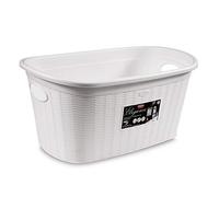 Stefanplast Elegance, Cesta de plástico Blanco, 38 x 58 x 28 cm