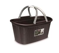 Stefanplast Elegance Cesta para la Colada con Asas, Moca, 38x58x28 cm