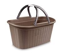 Stefanplast Elegance Cesta, plástico, Gris, 38 x 58 x 28 cm