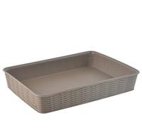 Stefanplast Elegance Cesta Ratán, Marrón, 35 x 26 x 6 cm