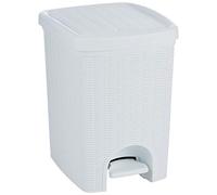 Stefanplast Hummelladen 30800 Cubo de Basura, diseño imitación cestería de plástico, 31 x 27,5 x 39 cm