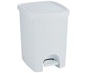 Stefanplast Hummelladen 30800 Cubo de Basura, diseño imitación cestería de plástico, 31 x 27,5 x 39 cm