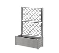 Stefanplast Jardinera Rectangular Italia con Hombro, 100 cm, Piedra Gris, Flores, balcón