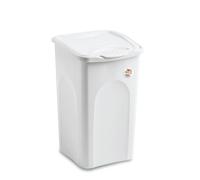 Stefanplast MacBook Pro Cesto para la Colada Cerrado, 50 l, Color Blanco, cm 37x37x56h