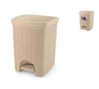 Stefanplast Pattumiera Elegance Rattan Lt 20 cm Cipria 31x27x38 h
