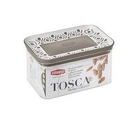 Stefanplast Tarro Rectangular hermético, línea Tosca, Palace, para Alimentos, Color Blanco, 0,7 l, 10 x 15,5 x 8 cm RECT.0.7 Tortora, Resina, Taupe, 0,7 lt
