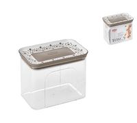 Stefanplast Tosca Contenedor Hermético Rectangular, Polipropileno Transparente