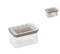 Stefanplast Tosca Contenedor Hermético Rectangular, Polipropileno Transparente