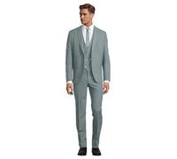 Steffen Klein Traje de negocios para hombre de 3 piezas con chaleco, Salvia, 50