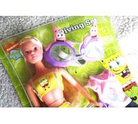 STEFFI LOVE DOLL: SPONGEBOB DIVING SET (MUÑECA, ESPONJA). Includes GOGGLES NEW